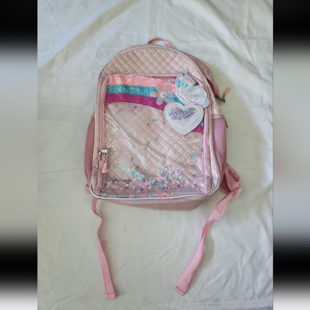 Locker club pink floral butterfly backpack #BT01